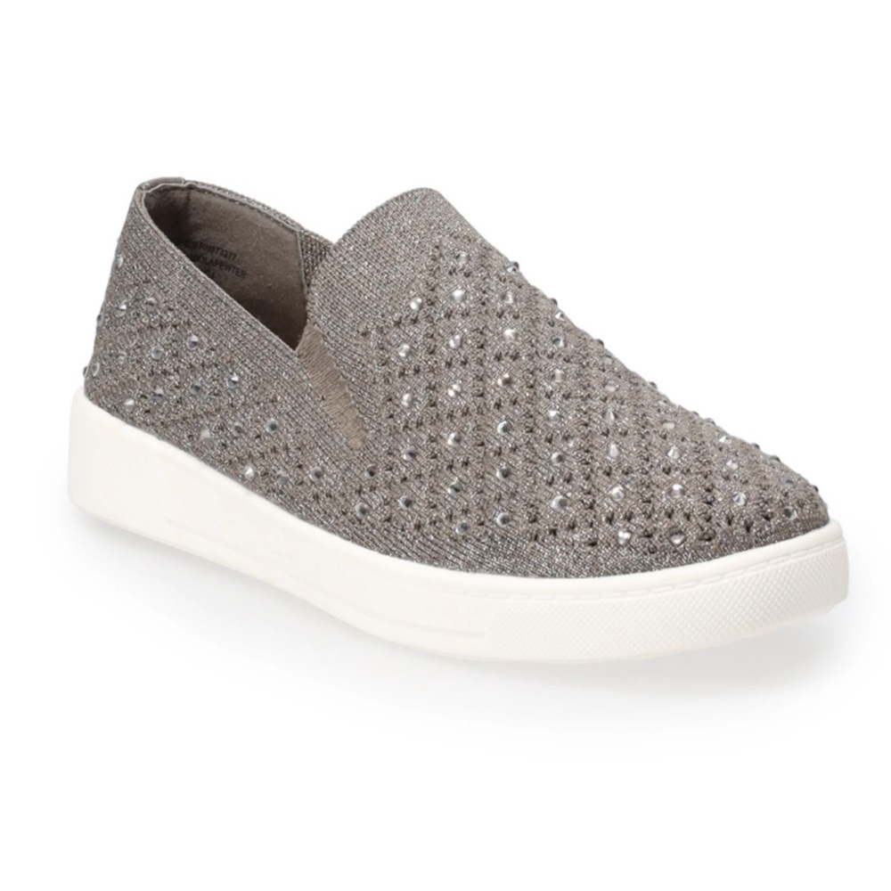 Sonoma Goods For Life Catahoula Women's Size 6 Gray Studded Slip-On Sneakers